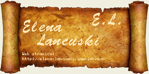 Elena Lančuški vizit kartica